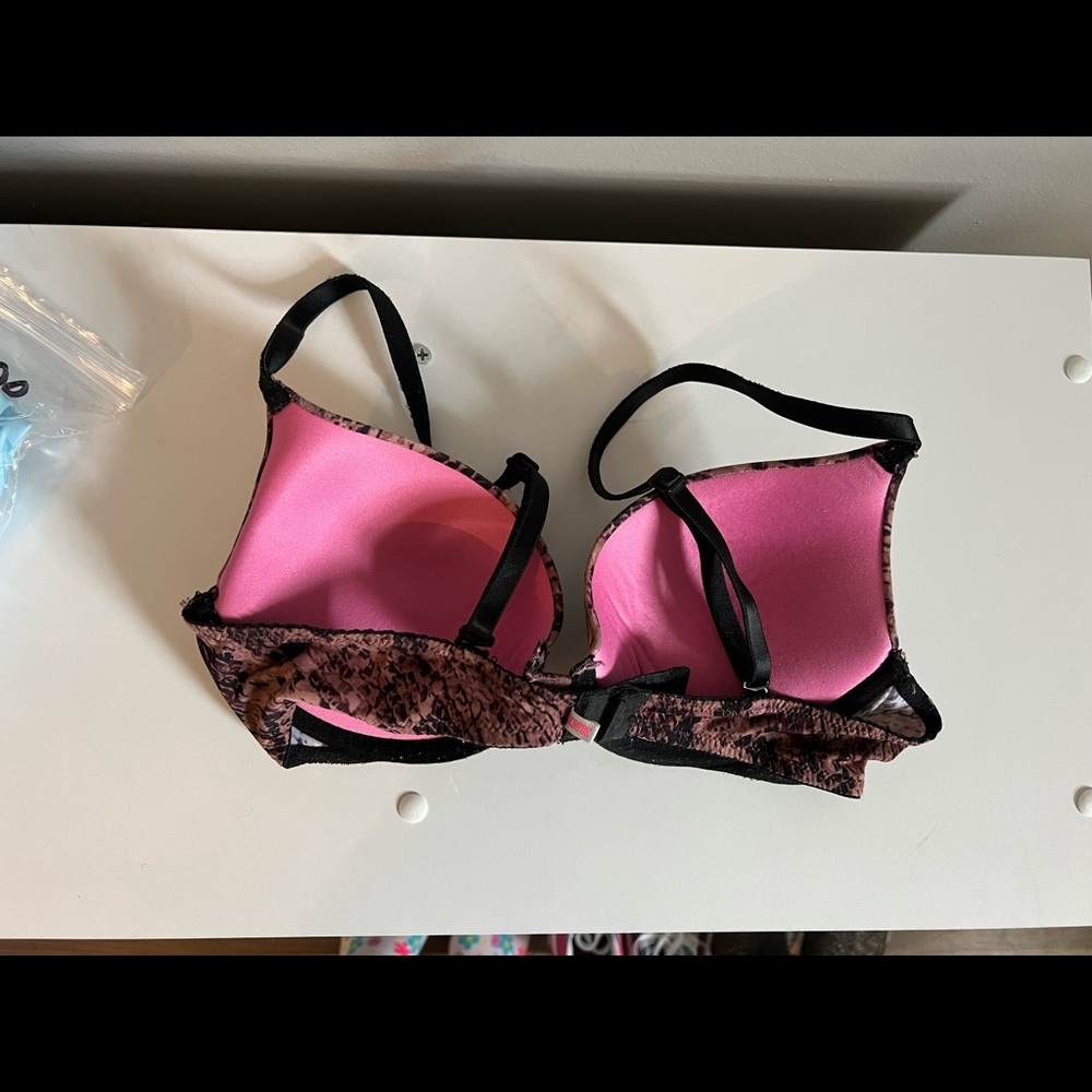 Pink push up bra